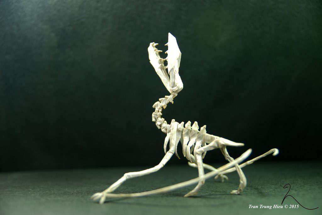 Pterosaur skeleton - origami art